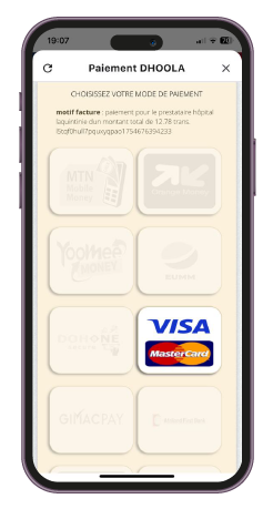 App Dhoola - Paiement sécurisé